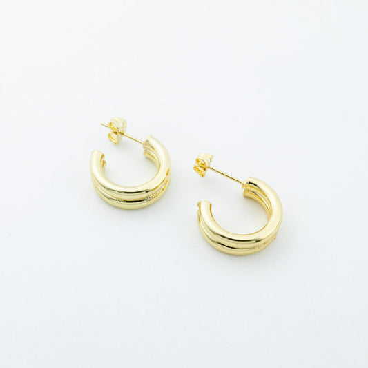 Golden Radiance Hoop Earrings