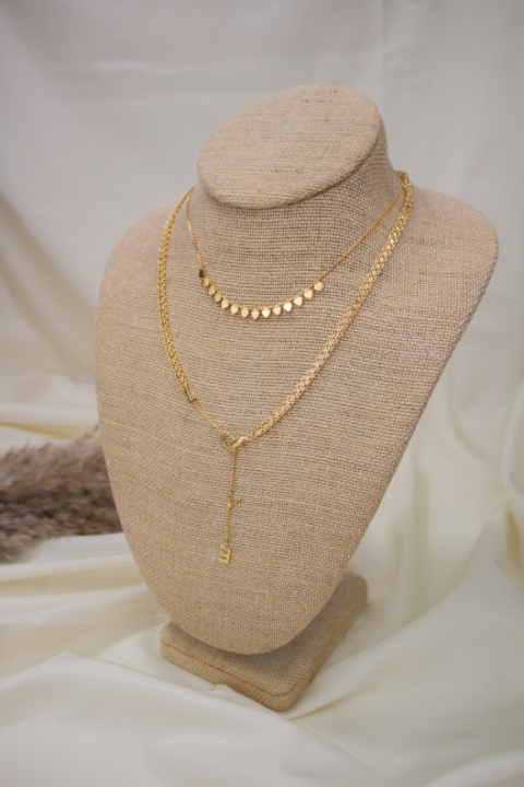 Golden Heart Charm Choker – Box Chain Necklace