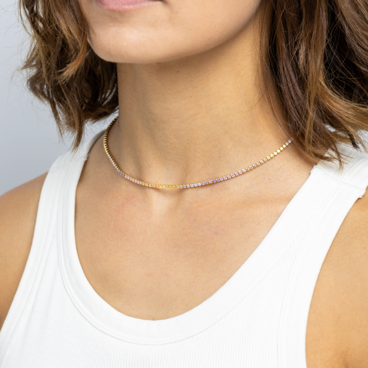 2mm Multi-Color Tennis Chain – 40cm