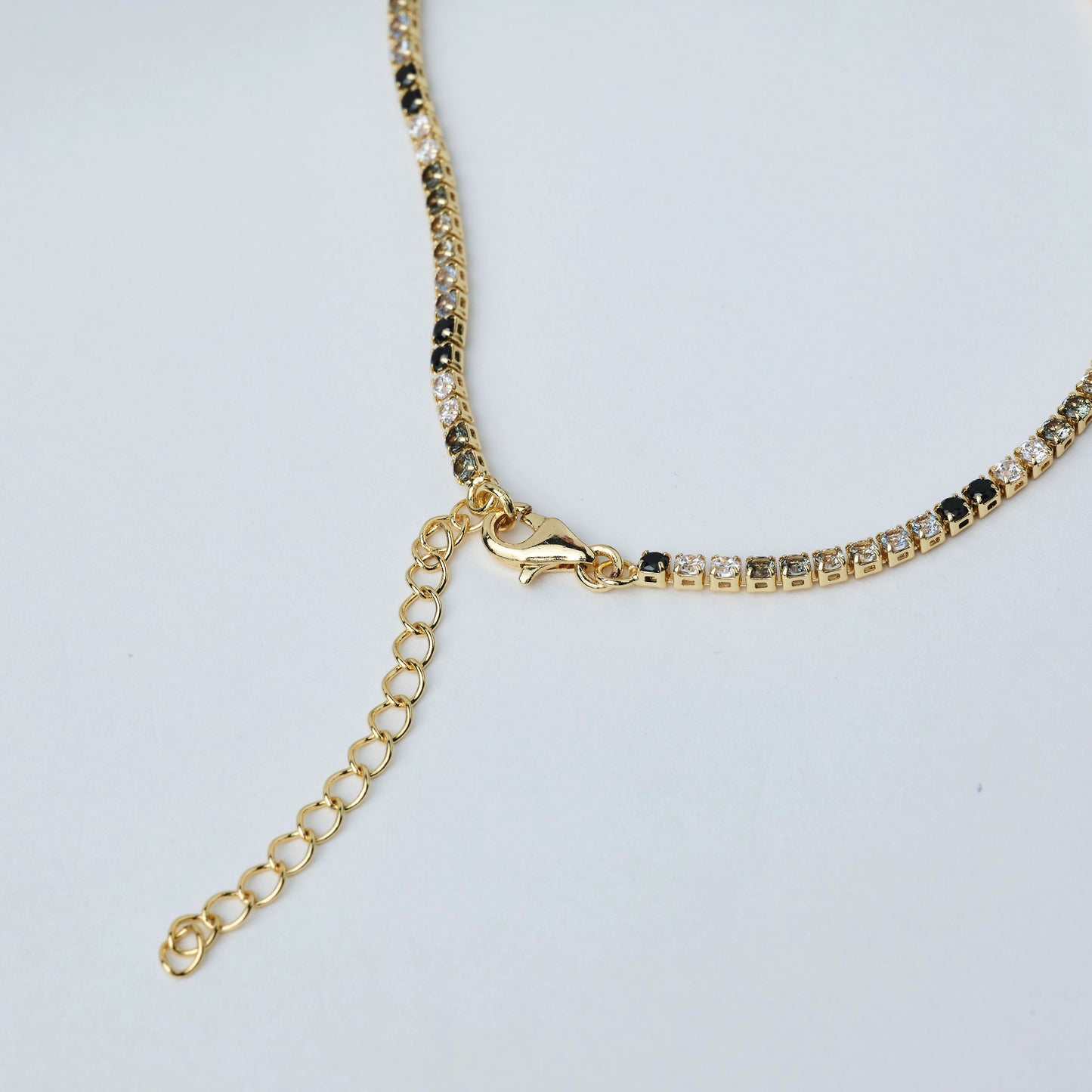2mm Green & Gold Tennis Chain – 40cm