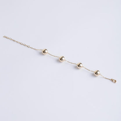 10mm Gold Beads Bracelet – Timeless Minimalist Elegance