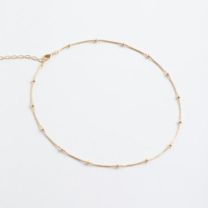 Choker #469 with St. Benedict Medallion – Circle Bezel & White Shell