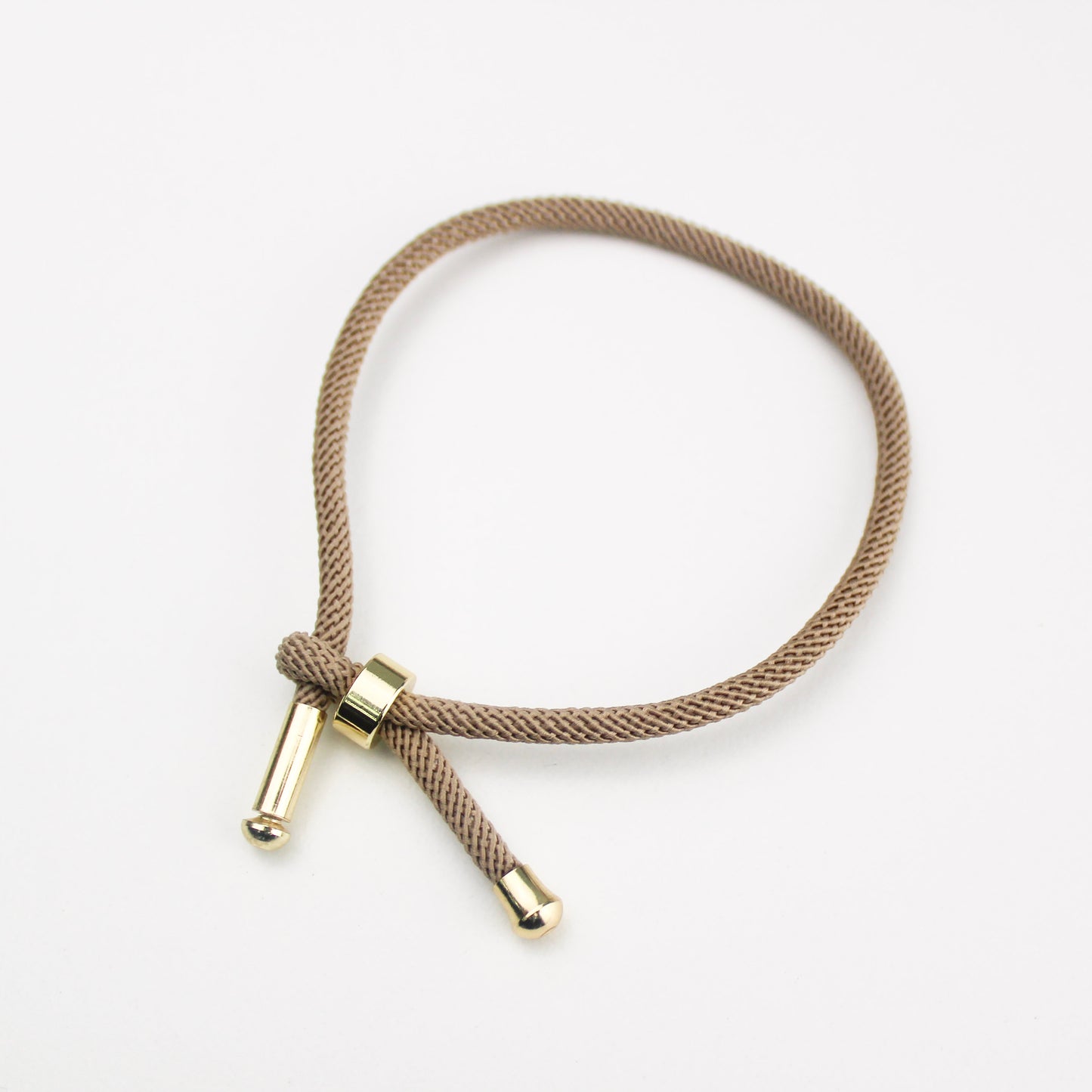 Adjustable Nut Bracelet with Gold Passport Travel Charm – 18k Gold Plated